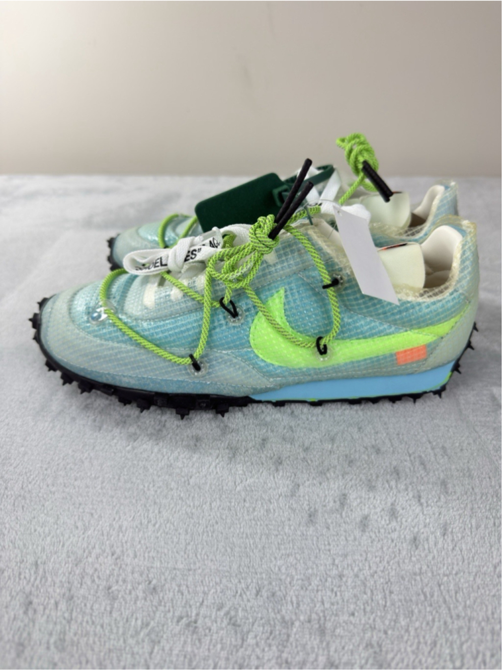 Nike x Off-White Waffle Racer Vivid Sky 2019 DS Size 8 W / 6.5 M Authentic - Picture 7 of 15